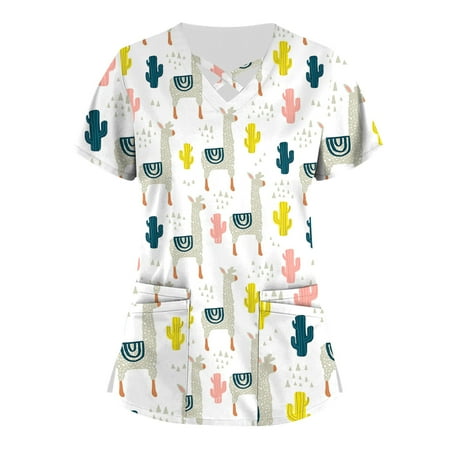 Summer Savings Clearance! MIARHB Womens Tops Dressy Casual Plus Size Cute Printed Scrub Working Uniform Tops Green XXXXXL
Summer Savings Clearance! MIARHB Womens Tops Dressy Casual Plus Size Cute Printed Scrub Working Uniform Tops Green XXXXXL