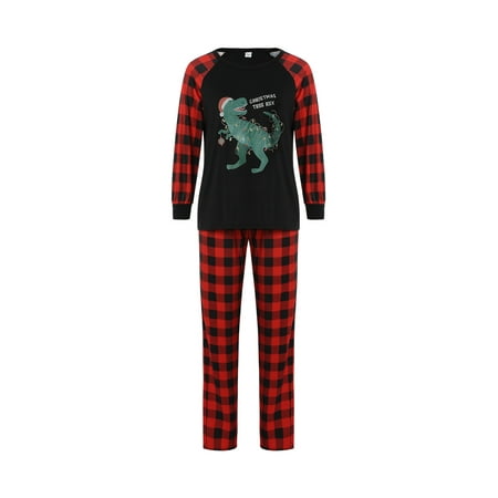Listenwind Christmas Sleepwear Set Family Matching Nightwear Dinosaur Plaid Print O-Neck Long Sleeve Tops Pajamas Trousers Homewear Outfits
Listenwind Christmas Sleepwear Set Family Matching Nightwear Dinosaur Plaid Print O-Neck Long Sleeve Tops Pajamas Trousers Homewear Outfits