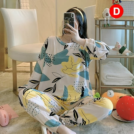 Women Pajamas Suit Long Sleeve Top Trousers Cartoon Print Two-piece Sleepwear comfortable breathable Women Pajamas Suit women home sleeping Long Sleeve Top Trousers Cartoon Print M D
Women Pajamas Suit Long Sleeve Top Trousers Cartoon Print Two-piece Sleepwear comfortable breathable Women Pajamas Suit women home sleeping Long Sleeve Top Trousers Cartoon Print M D