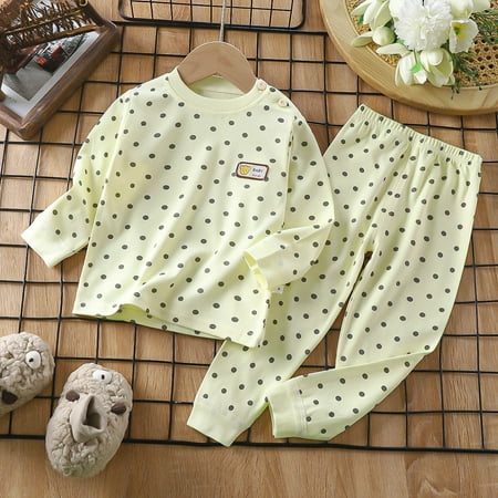 Geire Pajama Suit for Boys Girls Fall Winter Wear Dot Printed Warm Long Sleeve Crewneck Top & Elastic Waist Pants 100% Cotton Comfy Set Size 3 Months-5 Years
Geire Pajama Suit for Boys Girls Fall Winter Wear Dot Printed Warm Long Sleeve Crewneck Top & Elastic Waist Pants 100% Cotton Comfy Set Size 3 Months-5 Years