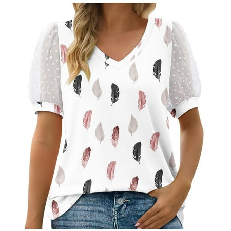 Awdenio Clearance Women s Shirts Basic Summer Tops Fashion Woman Causal V-Neck Vintage Printing Blouse Short Sleeve T-Shirt Summer Tops
Awdenio Clearance Women s Shirts Basic Summer Tops Fashion Woman Causal V-Neck Vintage Printing Blouse Short Sleeve T-Shirt Summer Tops