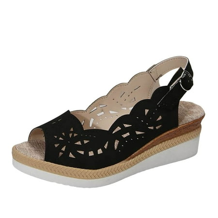 WEAIXIMIUNG Sandals Women Wide Comfortable Trendy Women s Wedge Sandals Hollow Fashionable Wedge Sandals Black 42
WEAIXIMIUNG Sandals Women Wide Comfortable Trendy Women s Wedge Sandals Hollow Fashionable Wedge Sandals Black 42