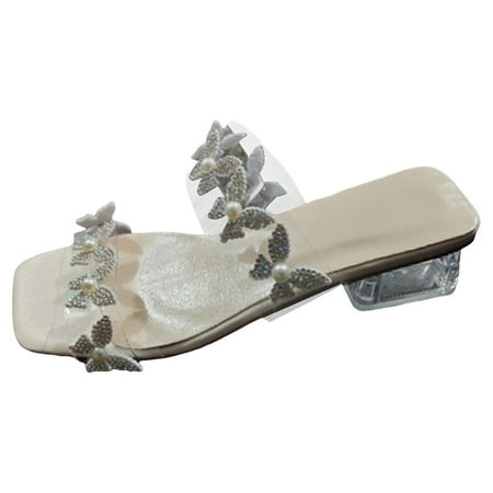 Gzea Womens Beach Sandals Summer New Foreign Trade Rhinestone Bow High Heeled Sandals Square Toe Open Toe Fashion Sandals Summer Sandals White 40
Gzea Womens Beach Sandals Summer New Foreign Trade Rhinestone Bow High Heeled Sandals Square Toe Open Toe Fashion Sandals Summer Sandals White 40