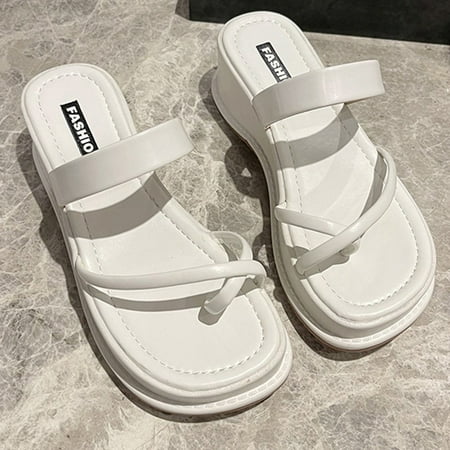 Cathalem Summer Women Fashion Sandals Pinch Toe Wedge Heel Thick Sole Solid Color Open Toe Casual Toe Ring Sandals for Women White 7
Cathalem Summer Women Fashion Sandals Pinch Toe Wedge Heel Thick Sole Solid Color Open Toe Casual Toe Ring Sandals for Women White 7
