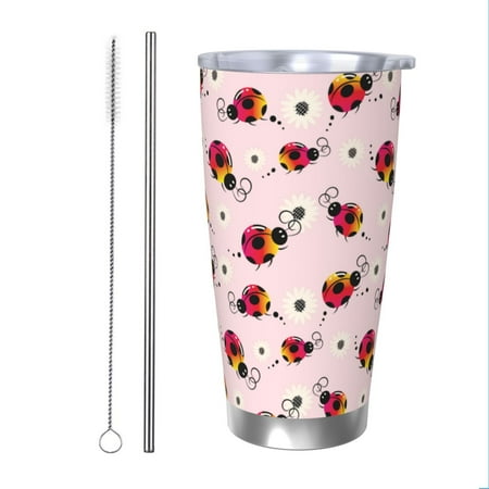 Vsdgher Ladybugs And Flower 20 Oz Stainless Steel Vacuum Insulated Travel Mug Coffee Cup for Home Office Outdoor Works Great for Ice Drinks and Hot Beverage -Straw Two-piece Set
Vsdgher Ladybugs And Flower 20 Oz Stainless Steel Vacuum Insulated Travel Mug Coffee Cup for Home Office Outdoor Works Great for Ice Drinks and Hot Beverage -Straw Two-piece Set