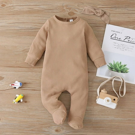 jsaierl Newborn Infant Baby Boy Girl Long Sleeve Solid Romper Jumpsuit Clothes+Headband
jsaierl Newborn Infant Baby Boy Girl Long Sleeve Solid Romper Jumpsuit Clothes+Headband