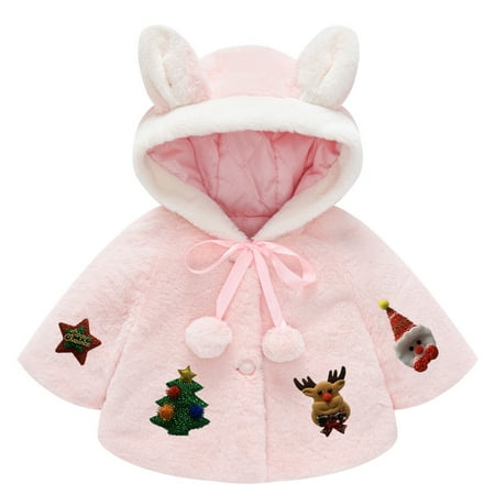 DENGDENG Toddler Baby Girls Button Up Long Sleeve Cloak Outwear Flannel Cartoon Printed Cloak Cape Thicken Hooded Jacket
DENGDENG Toddler Baby Girls Button Up Long Sleeve Cloak Outwear Flannel Cartoon Printed Cloak Cape Thicken Hooded Jacket