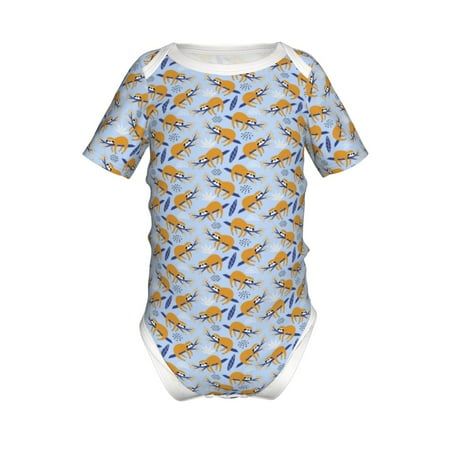 Lukts Cute Sloth Print Baby Short Sleeve Romper Onesie for Newborn Baby Boys and Girls-12 Months
Lukts Cute Sloth Print Baby Short Sleeve Romper Onesie for Newborn Baby Boys and Girls-12 Months