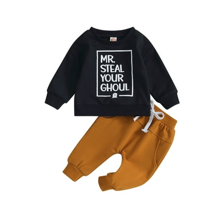 wybzd Toddler Baby Boys Halloween Outfits Letter Print Long Sleeve Sweatshirt Tops with Sweatpants
wybzd Toddler Baby Boys Halloween Outfits Letter Print Long Sleeve Sweatshirt Tops with Sweatpants