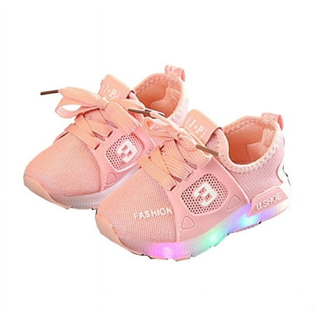 Lovebay Kids Baby Boys Girls LED Light Shoes Sneakers Mesh Knit Light Up Shoes Lightweight Breathable Kids Running Shoes First Walkers Sports Sneakers Pink
Lovebay Kids Baby Boys Girls LED Light Shoes Sneakers Mesh Knit Light Up Shoes Lightweight Breathable Kids Running Shoes First Walkers Sports Sneakers Pink