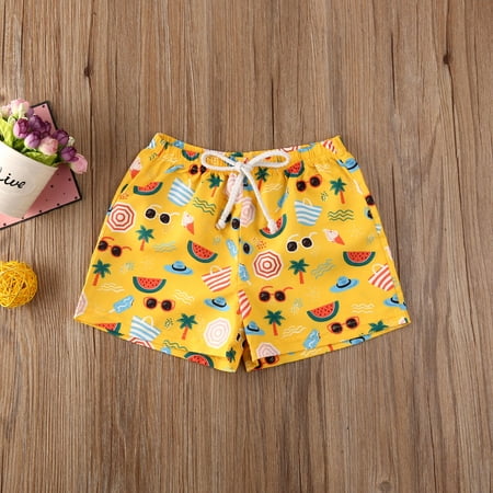 Musuos Toddler Baby Boys Beach Shorts Tropical Print Elastic Waist Bottoms
