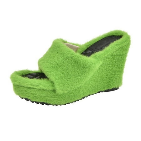 Aoochasliy Women s Sandals Summer Clearance Furry Slippers Thick Soled Wedges Ladies Fashion Outdoor Slippers
Aoochasliy Women s Sandals Summer Clearance Furry Slippers Thick Soled Wedges Ladies Fashion Outdoor Slippers