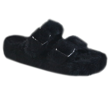 SNJ Women s Buckle Double Strap Sherpa Teddy Faux Fur Flat Plush Sandal Slipper
SNJ Women s Buckle Double Strap Sherpa Teddy Faux Fur Flat Plush Sandal Slipper