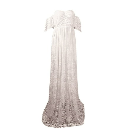 HANXIULIN Women s Lace Maternity Trailing Short Sleeved Off-The-Shoulder Dress Long Maxi Dress Photography Flying Sleeve Dress White M
HANXIULIN Women s Lace Maternity Trailing Short Sleeved Off-The-Shoulder Dress Long Maxi Dress Photography Flying Sleeve Dress White M