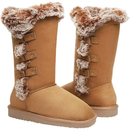 Hstylish Mid Calf Women Boots Warm Fur Lined Winter Snow Boots Anti-Slip for Outdoor Brown Size 7
Hstylish Mid Calf Women Boots Warm Fur Lined Winter Snow Boots Anti-Slip for Outdoor Brown Size 7