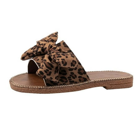 2023 Summer Savings! WJSXC Womens Sandals Clearance Womens Casual Fashion Leopard Print Suede Bowknot Flat Beach Slippers Brown 7
2023 Summer Savings! WJSXC Womens Sandals Clearance Womens Casual Fashion Leopard Print Suede Bowknot Flat Beach Slippers Brown 7