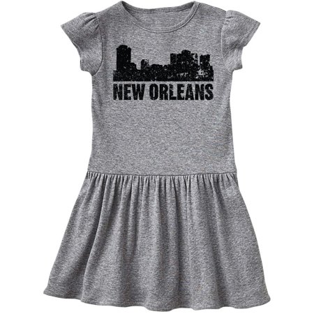 Inktastic New Orleans Skyline Grunge Gift Toddler Girl Dress