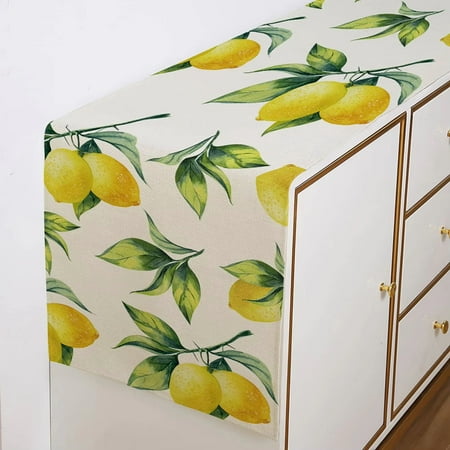 LXJNGSJ Linen Lemon Pattern Table Runner - Summer Freshness Decoration for Dining Room Wedding Holiday Party - Vibrant and Refreshing Table Cover
LXJNGSJ Linen Lemon Pattern Table Runner - Summer Freshness Decoration for Dining Room Wedding Holiday Party - Vibrant and Refreshing Table Cover