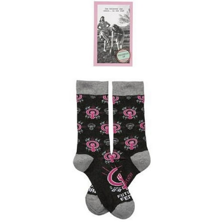 Feminist AF Enamel Pin + Future Is Female Socks Gift Set