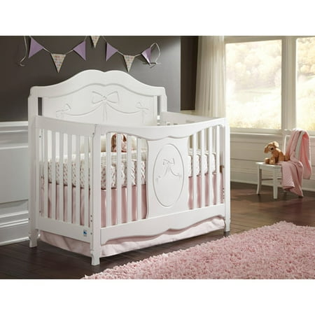 Storkcraft Princess 4 In 1 Fixed Side Convertible Crib Storkcraft Princess 4 In 1 Fixed Side Convertible Crib White