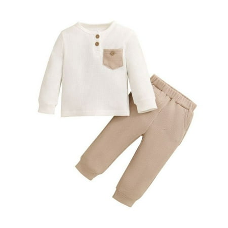 Usaibhir Toddler Baby Boy Girl Christmas Clothes Set Long Sleeve Crewneck Sweatshirt Top Casual Jogger Pants Set Cute Fall Winter Outfits for 18-24M Beige
Usaibhir Toddler Baby Boy Girl Christmas Clothes Set Long Sleeve Crewneck Sweatshirt Top Casual Jogger Pants Set Cute Fall Winter Outfits for 18-24M Beige