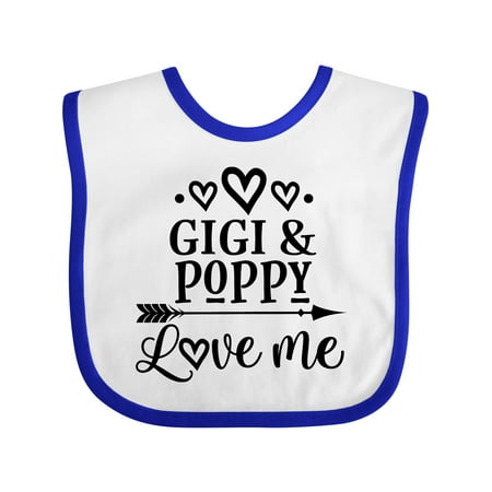 Inktastic Gigi and Poppy Love Me Gift Baby Girl Bib