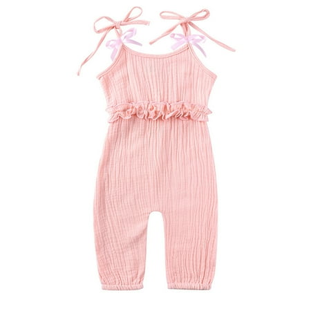 Summer Outfit Baby Girls Boys Cotton Linen Ruffle Romper Jumpsuit Sleeveless Halter Solid Playsuit Harem Pants Clothes
Summer Outfit Baby Girls Boys Cotton Linen Ruffle Romper Jumpsuit Sleeveless Halter Solid Playsuit Harem Pants Clothes