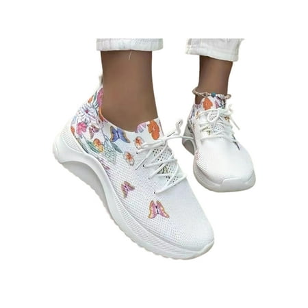 Sanviglor Ladies Running Shoe Sport Athletic Shoes Platform Sneakers Gym Comfort Lightweight Trainers Knit Upper Wedge Floral Print 6.5
Sanviglor Ladies Running Shoe Sport Athletic Shoes Platform Sneakers Gym Comfort Lightweight Trainers Knit Upper Wedge Floral Print 6.5