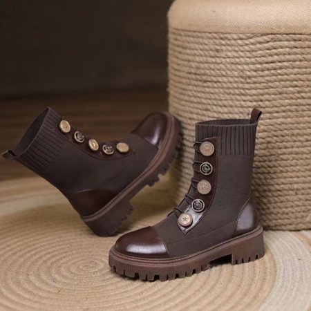 Women‘s Button Decor Slip On Knit Boots Round Toe Mid-Calf Platform Boots Women‘s Footwear
Women‘s Button Decor Slip On Knit Boots Round Toe Mid-Calf Platform Boots Women‘s Footwear
