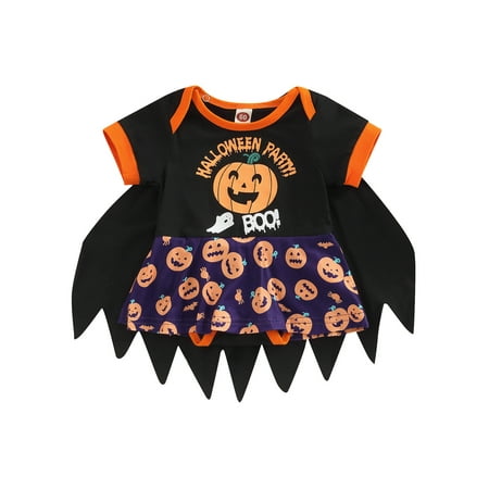 Huakaishijie Baby Boy Girls Halloween Romper Cape Pumpkin Short Sleeve Bodysuits
Huakaishijie Baby Boy Girls Halloween Romper Cape Pumpkin Short Sleeve Bodysuits