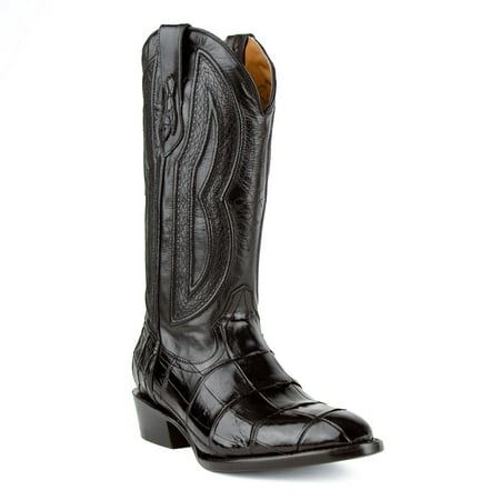Men s Ferrini Stallion Alligator Belly Boots Handcrafted Black
