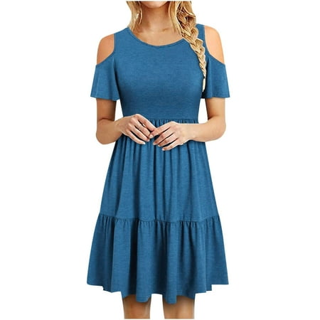 Red Dress Prom Dress Women Leisure Fashion Short Sleeve Off Shoulder Ruffle Dress Summer Dresses for Women 2022 Mother of The Bride Dresses for Wedding Savings Clearance Blue S
Red Dress Prom Dress Women Leisure Fashion Short Sleeve Off Shoulder Ruffle Dress Summer Dresses for Women 2022 Mother of The Bride Dresses for Wedding Savings Clearance Blue S