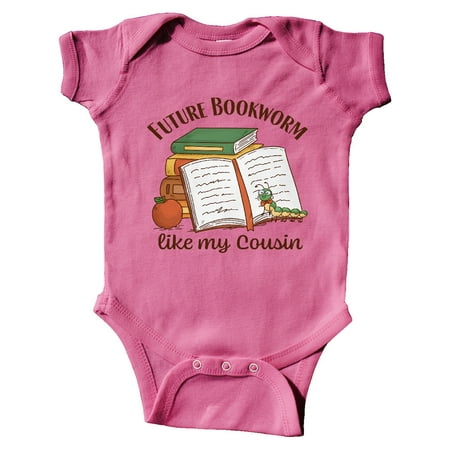 Inktastic Future Bookworm Like My Cousin Gift Baby Boy or Baby Girl Bodysuit