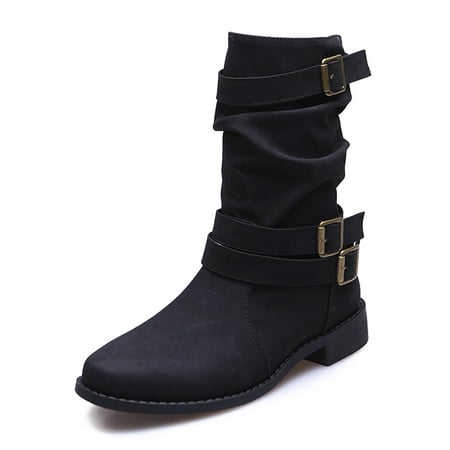 Crocowalk Women Casual Round Toe Fashion Boots Work Strap Buckle Winter Shoes Non-slip Pull On Mid-Calf Boot Black 9
Crocowalk Women Casual Round Toe Fashion Boots Work Strap Buckle Winter Shoes Non-slip Pull On Mid-Calf Boot Black 9