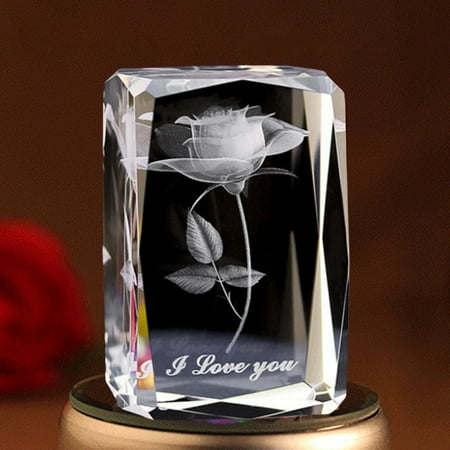Opvise Rose Flower Ornament Romantic Glittering Translucent Faux Crystal Engraved Flower Sculpture I Love You Decor Valentine s Day Accessories C
Opvise Rose Flower Ornament Romantic Glittering Translucent Faux Crystal Engraved Flower Sculpture I Love You Decor Valentine s Day Accessories C