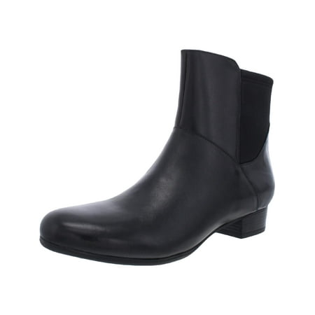 Trotters Womens Magnolia Leather Block Heel Ankle Boots