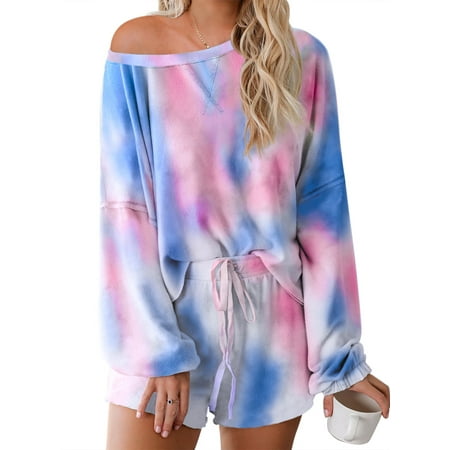 Aleumdr Womens Basic Pajama Set Classic Tie Dye Pullover and Shorts Sleepwear Pjs Sets S 4 6
Aleumdr Womens Basic Pajama Set Classic Tie Dye Pullover and Shorts Sleepwear Pjs Sets S 4 6
