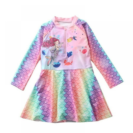 SYNPOS Girl s One-Piece Long Sleeve Swimsuits UPF50+ Rash Guard Kids Bathing Suit with Cap 3-10 Years
SYNPOS Girl s One-Piece Long Sleeve Swimsuits UPF50+ Rash Guard Kids Bathing Suit with Cap 3-10 Years