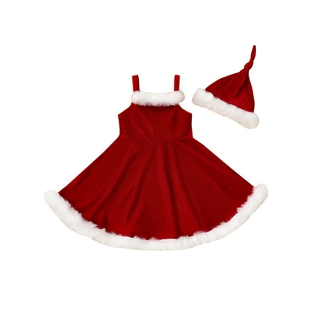 Canrulo 2PCS Toddler Kids Girls Christmas Red Dress Fluffy Stitching Spaghetti Strap Sleeveless Slip Dress Red 3-4 Years
Canrulo 2PCS Toddler Kids Girls Christmas Red Dress Fluffy Stitching Spaghetti Strap Sleeveless Slip Dress Red 3-4 Years