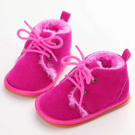 Caitzr Baby Anti-slip Snow Booties with Rubbers Winter Warm Leopard Solid Fur Boots Lace Up Soft Sole Shoes
Caitzr Baby Anti-slip Snow Booties with Rubbers Winter Warm Leopard Solid Fur Boots Lace Up Soft Sole Shoes