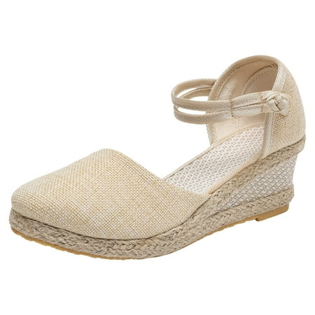 PMUYBHF Female Womens Sandals Size 10 Women Shoes Slope Heeled Linen Sandals Fashion Thick Heeled Beach Sandals 39 Beige
PMUYBHF Female Womens Sandals Size 10 Women Shoes Slope Heeled Linen Sandals Fashion Thick Heeled Beach Sandals 39 Beige
