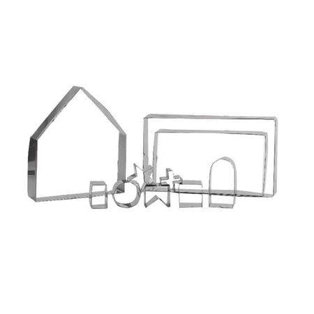 ROBOT-GXG 10Pcs/set 3D Gingerbread House Cookie Cutters Stainless Steel Christmas Biscuit Fondant Mold
ROBOT-GXG 10Pcs/set 3D Gingerbread House Cookie Cutters Stainless Steel Christmas Biscuit Fondant Mold