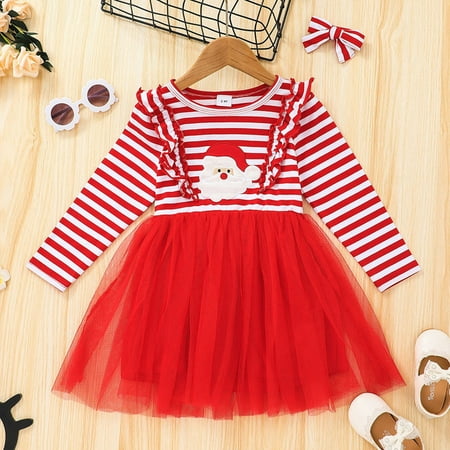 Toddler Baby Girls Ruffles Long Sleeve Striped Christmas Santa Xmas Party Tulle Princess Dress
Toddler Baby Girls Ruffles Long Sleeve Striped Christmas Santa Xmas Party Tulle Princess Dress