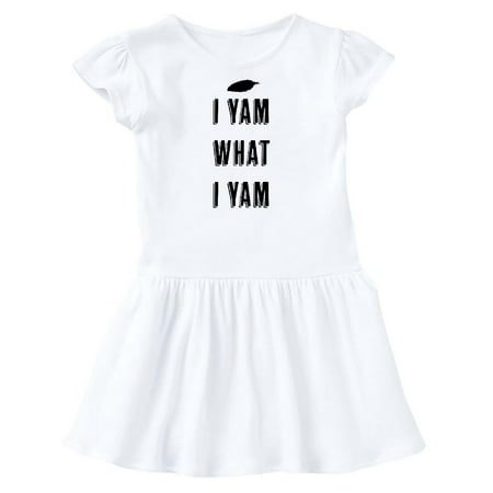Inktastic Thanksgiving I Yam What I Yam Funny Gift Toddler Girl Dress