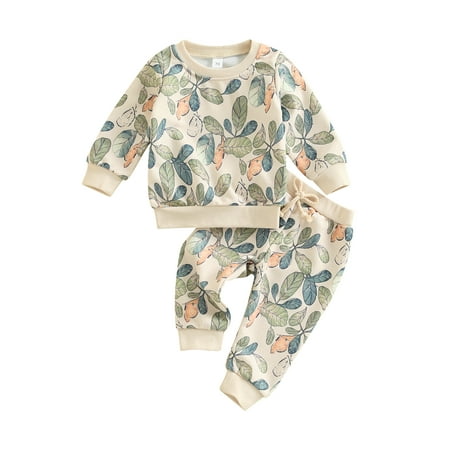 Amuver 2Pcs Baby Spring Outfit Leaf Print Crew Neck Long Sleeve Sweatshirt + Casual Pants Set for Toddlers 3 Month to 3 Years
Amuver 2Pcs Baby Spring Outfit Leaf Print Crew Neck Long Sleeve Sweatshirt + Casual Pants Set for Toddlers 3 Month to 3 Years