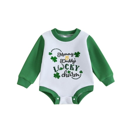 Mevireiy St. Patrick s Day Baby Bubble Romper Letter Print Long Sleeve Onesie Bodysuit Green 18-24 Months
Mevireiy St. Patrick s Day Baby Bubble Romper Letter Print Long Sleeve Onesie Bodysuit Green 18-24 Months