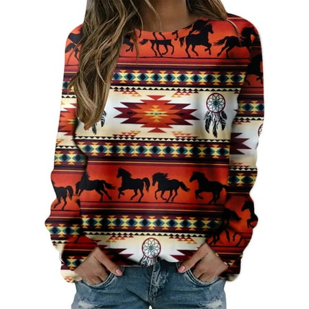 QIPOPIQ Clearance Women s Blouses Classic Autumn And Winter Ethnic Print Crewneck Long Sleeve Loose Sweatshirt
QIPOPIQ Clearance Women s Blouses Classic Autumn And Winter Ethnic Print Crewneck Long Sleeve Loose Sweatshirt