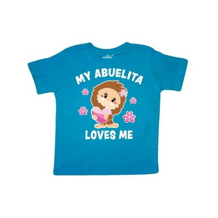 Inktastic My Abuelita Loves Me with Bigfoot Gift Toddler Toddler Girl T-Shirt