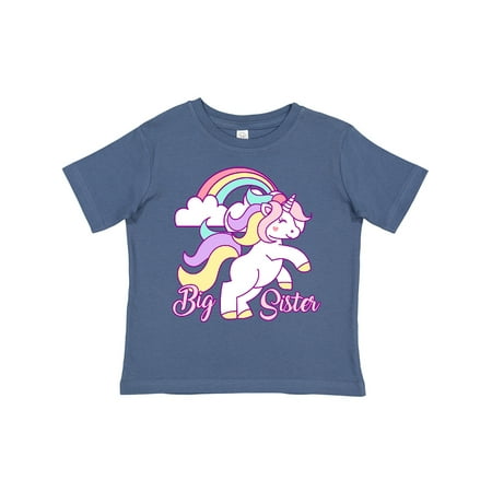 Inktastic Big Sister Unicorn Gift Toddler Toddler Girl T-Shirt