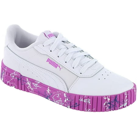 

Big Kid s Puma Carina 2.0 Splatter Jr. Wht/Wht/Electric Orchid (391405 01) - 5